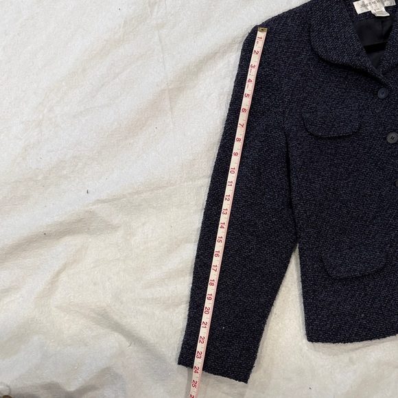 Jones New York Dark Purple/Black Textured Blazer - Picture 7 of 8